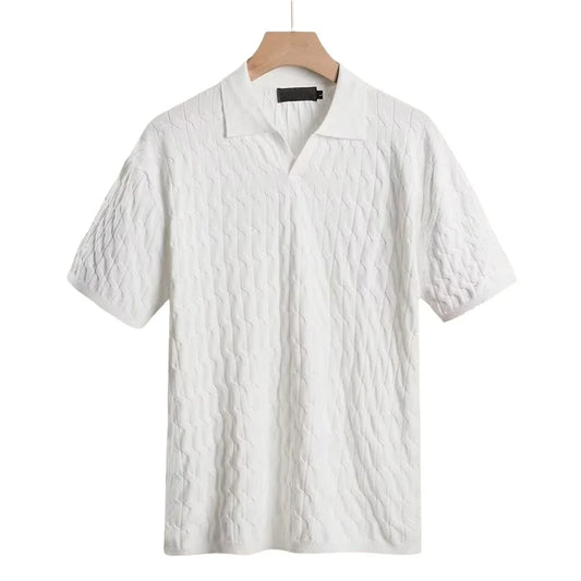 Short Sleeve Polo Knitted T-Shirt